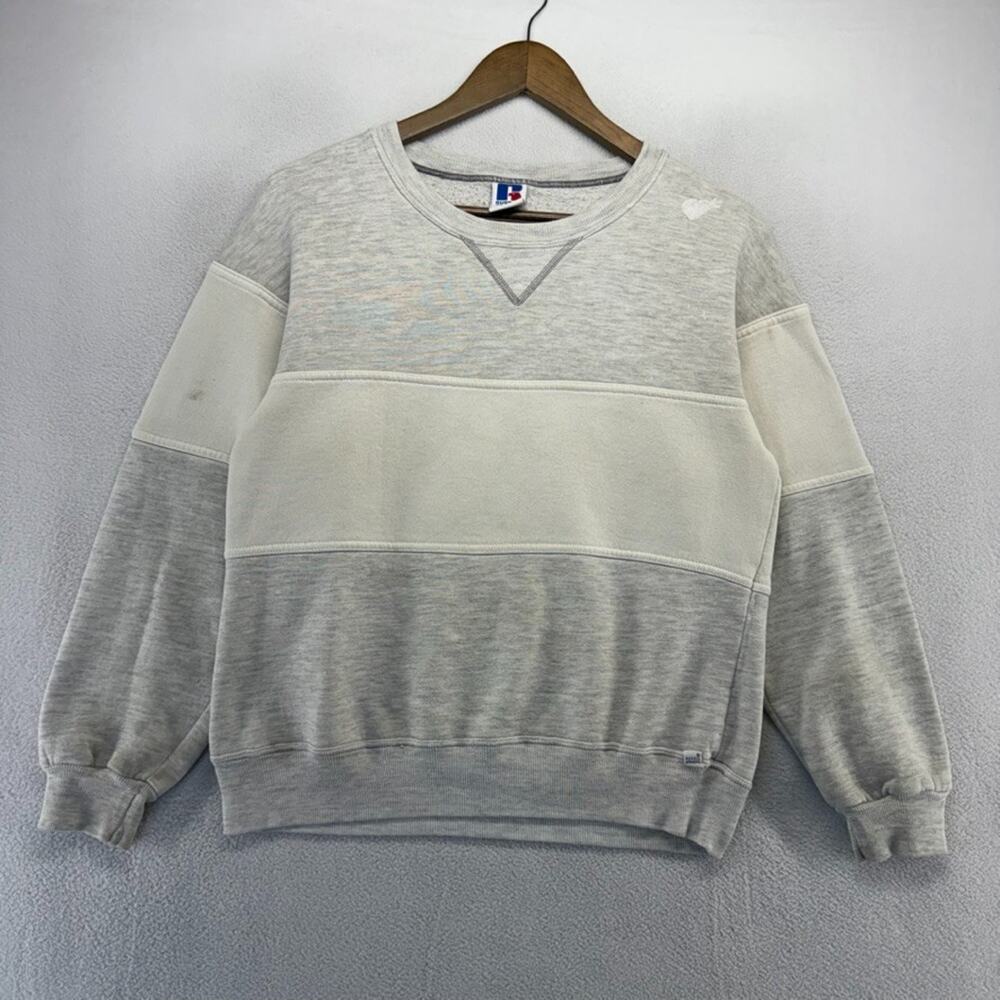 Vintage Russell Athletic Sweatshirt Men's medium FITS Small USA Made Colorblock
